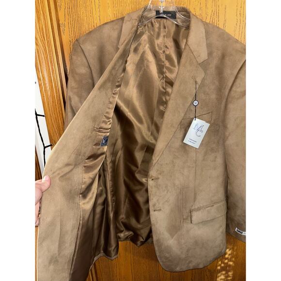 Millennium Collection men’s poly microsuede suit jacket sport coat size 44L NWT - Picture 7 of 11